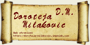 Doroteja Milaković vizit kartica